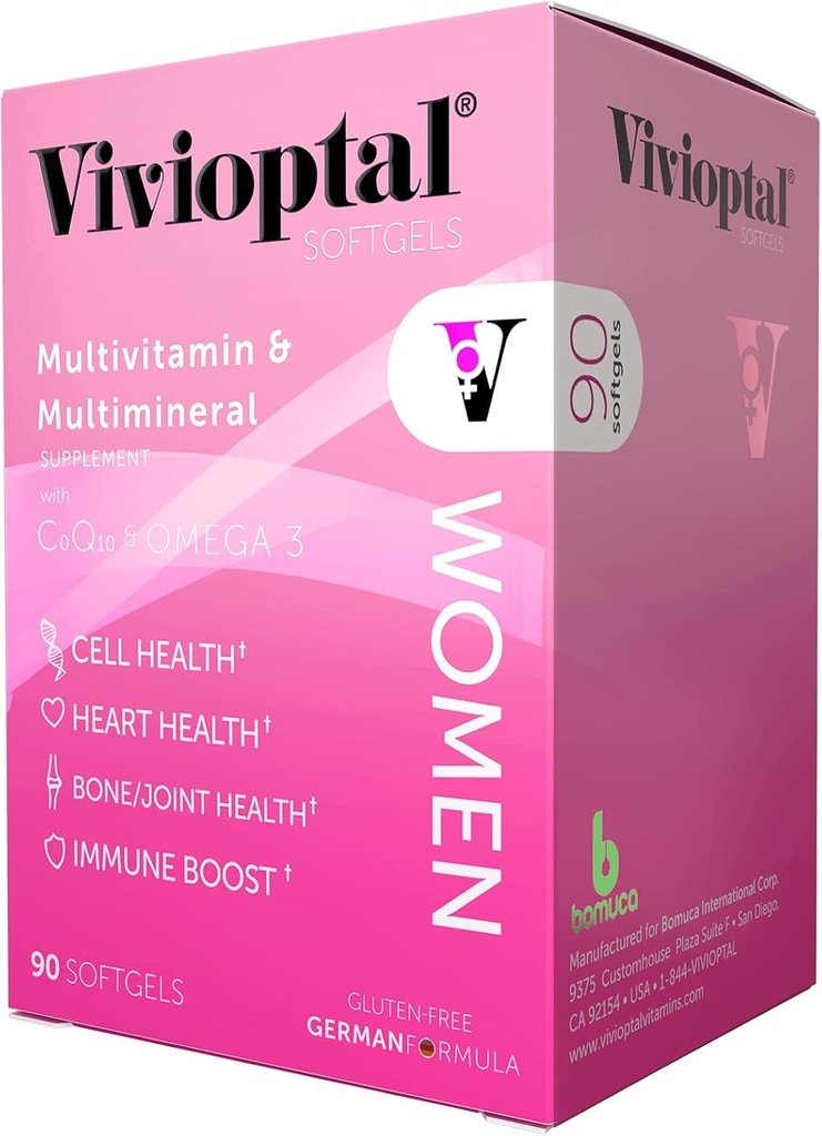 Vivioptal, Mujeres, Suplemento Multimineral Multivitamínico, 90 cápsulas