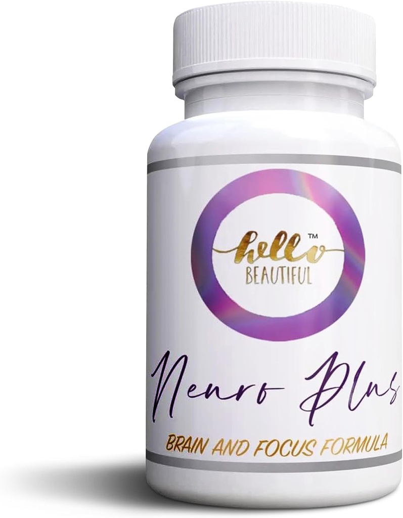 Hello Beautiful Neuro Plus Brain Focus Formula - zvýšenie pamäte, koncentrácia a duševná jasnosť - Nootropic Supplement for Peak Brain Performance