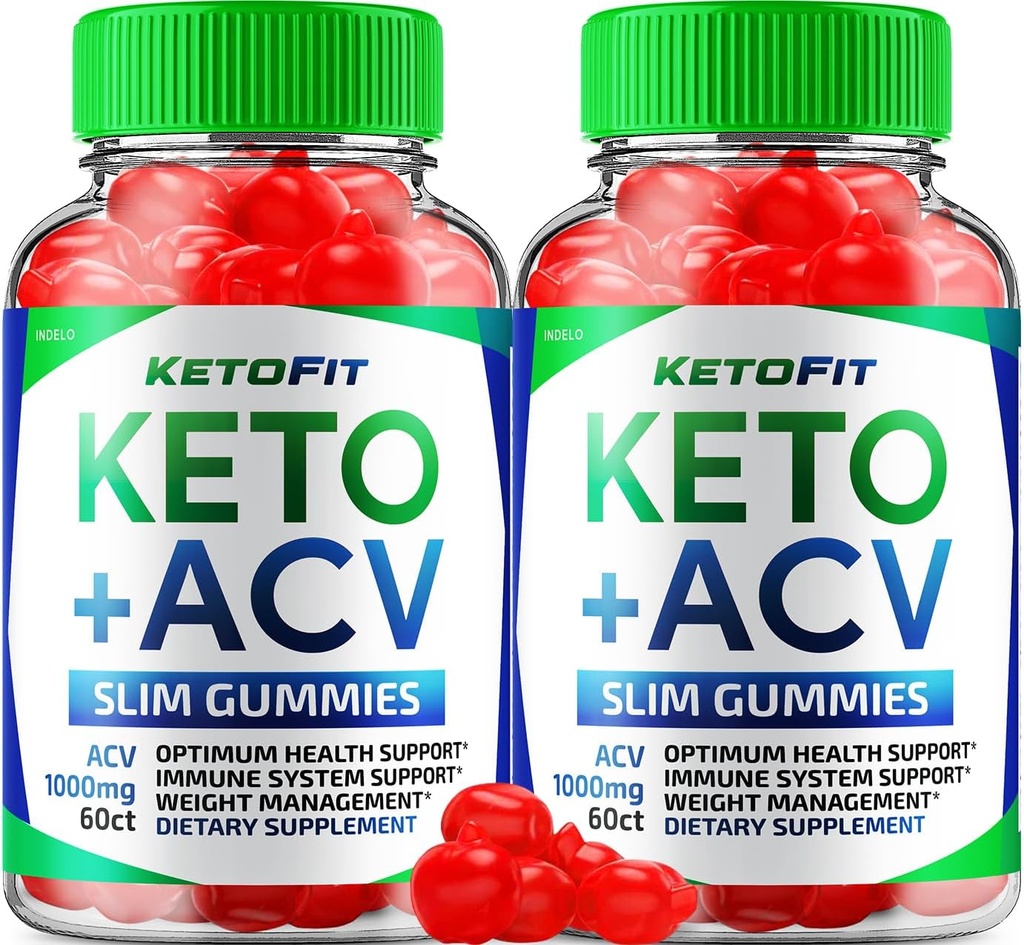 (2 Paket) Ketofit ACV Gummies Advanced 1000mg, KetoFit Keto + ACV Çıxış İdarəetmə Gmmies Apple Cider Vinegar Keto Fit Dietary Təhlükəsizlik Gummies Reviews Vitamin B12 B6 (120 Gummies)