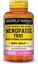 Mason Natural Menopause Trio : Black Cohosh, Flaxseed, & Soy (Extended Release) - May Alleviate Hot Flashes & Night Sweats *, 건강한 호르몬 밸런스 *, 30 캡슐 지원