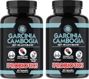 Angry는 Probiotics, Gut Health Multivitamin w. Vitamins A, C, D, E, K, B2, 아연, 셀레늄, 구리, 크롬 + 초본 혼합 캡슐 (2- 병, 120ct 총)와 Garcinia Cambogia를 보충합니다.