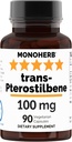 MONOHERB Trans- Pterostilbene 100 mg na kapsułkę - 90 Kapsułek wegetariańskich