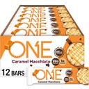 ONE Coffee Shop Caffeinated Protein Bars, Caramel Macchiato, Gluten Free con 20g Protein e 65mg di Caffeina Energy, Pantry Staples, 2.12 oz (12 Conte), Packaging May Vary