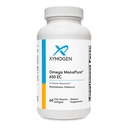 XYMOGEN Omega MonoPure 650 EC - Heart & Brain Support - DHA & EPA Omega-3 Fish Oil - Monoglyceride High Absorption Softgels - Enteric Coated - 60 Softgels