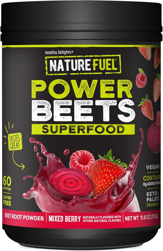 Nature Fuel Power Beets Toz, Delicious Karma Berry, Yoğun Superfood Supplement, Supports Circulation, Natural Energy & Stamina, Non-GMO, 60 Hizmet (Pazar Mayıs Vary)