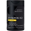 Sports Research® Vitamin K2 as MK-7 100mcg with Coconut MCT Oil - 60 Veggie Softgels (2 Month Supply) Vegan Certified, Non-GMO Verified, Gluten & Soy Free