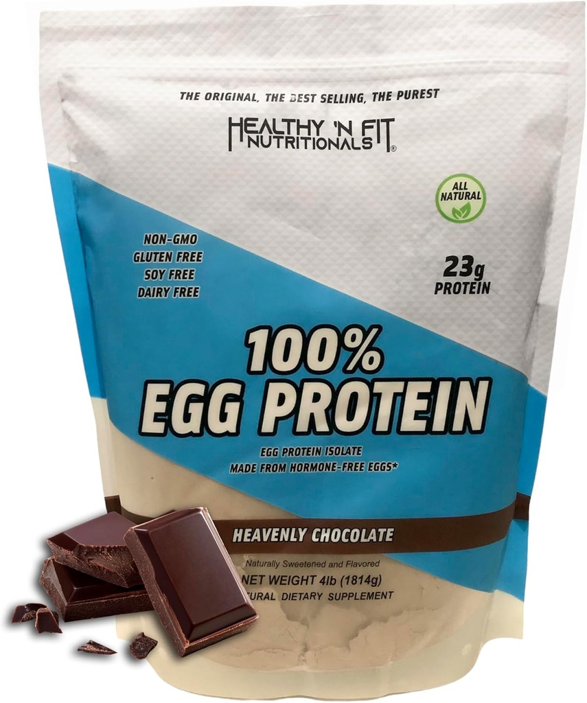 Gezond 'N Fit 100% Egg Proteïne- Chocolade (4lb): 100% Egg White Protein. Zero Lactose, Zero Sugar.- Ultra Pure, Natuurlijke Egg Proteïne Isolaat