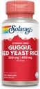 SOLARAY Guggul Gum Extract & Red Yeast Rice - saudável Cardiovascular Function Support - Lab Verified - 60 Servings, 120 VegCaps