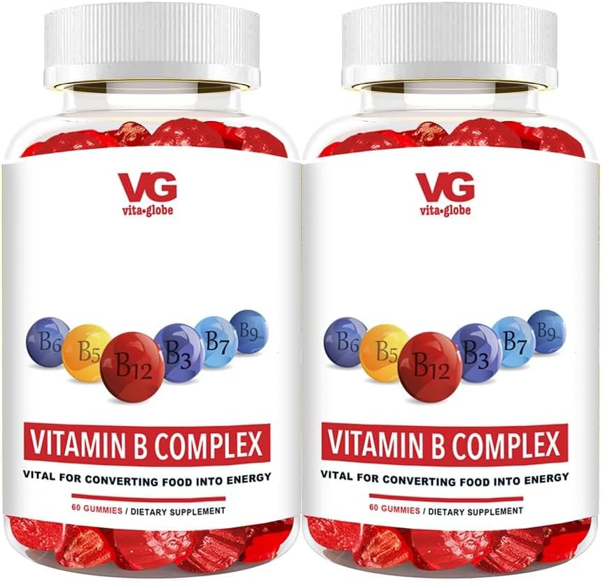 VITA GLOBE BMmy Gummy - Flavor với vitamin C, Niacin, B6, B12 & Biotin cho năng lượng, tim và não hỗ trợ, 120 bá tước (Pack of 2)