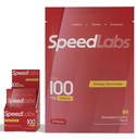 Speed Labs Caffeine Energy Gummies Strawberry Lemon Natural, 25mg Caffeine, Taurine, B-Vitamins per Piece, Vegan, Gluten Free, 1g Added Sugar (8 Packs, Strawberry Lemon)
