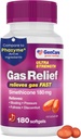 GenCare - 超强Simethicone Gas Relief 180 mg(180 Softgels) QQ 抗平滑,Bloating Aid,胃部不适和气体压力释放药 QQ 催化气体快速 QX 通用 Phazym