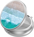 תיק גלולה קטנה עבור Pockets & Purses, Elegant Pill Box עושה מתנה גדולה,3 השוואת נסיעות מארגנת חנויות Progesterone,Capsule Pills, Ibuprofen, ויטמינים, אוזניות Back-Sliver Beach