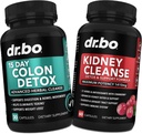 Colon & Kidney Cleanse Detox Support Supplement - 15 Day Intestinal Cleanse Pills & Probiotic for Bloating & Daily Bowel Movement Flush - Laguntza Laguntza Kidneys, Bladder & Urinary Tract Health