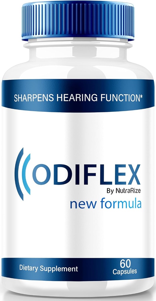NutraRize Odiflex Cápsulas, Premium Ear Health Formula, Suplemento All-Natural para proteger o ouvido interno, Pílulas de apoio auditivo oficial, Odi Flex Avaliações (60 Cápsulas)