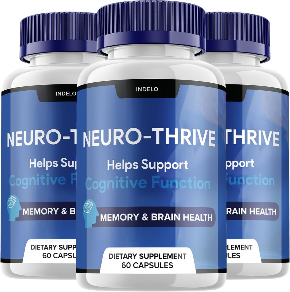 (3 Pack) Neuro-thrive Brain Supplement, Neuro-thrive for minneformel, nevro-thrive PQQ å redusere de negative effektene av hjernens tåke nevro-thrive kognitiv funksjon nevrothrive vurderinger (180 kapsler)
