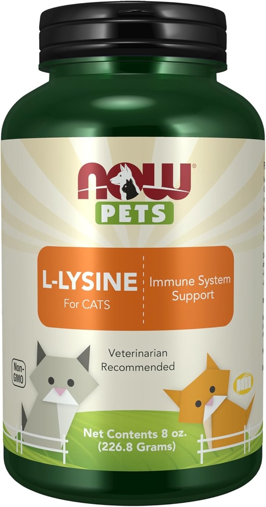 MOST Pet Health, L- lizin kiegészítés, por, formázott macskák, NASC Certified, 8- Ounce