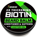 Biotin Beard Balm for menn - 2X Tykking for Skjegg og Mustache - Organisk Mustache Wax med Castor Olje & Meadowfoam - Hydrating Facial hårvekst Balm & Leave-In Conditioner