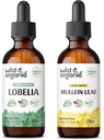 Wild " Organic Lobelia Tincture 2 fl oz " Mullein Tincture2 fl oz