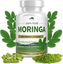 Organic Moringa Powder Capsules, Pure Moringa Oleifera Leaf Powder Capsules 1000mg, Moringa Supplement for Energy, Immunity & Joint Health, Vegan and Non-GMO, 120 kapszula