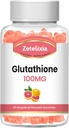 2 Pack Glutathione Collagen Gummies, Collagen Gummies with Vitamin C, Glutathione Supplement for Women, Hair Skin Nails Muscle & Joint, Anti-Aging, Vegan, Sugar Free, Grape Fruit Flavor, 120 Count
