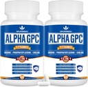 Alfa GPC osagarria Phosphatidylserine, Uridine, L-Theanine, Lehoiaren onddoa, 120 kapsula