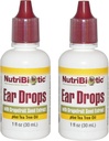 NutriBiotic Ear Drops з екстрактом винограду та маслом чайного дерева (Pack of 2), 1 Oz Кожен