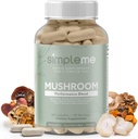 Simpleme Multi-Seenelisa - kompleks aju, immuunsuse tugi, nootroopika - jõudlus segu Lions Mane, Türgi saba, Reishi, Cordyceps, Chaga, Maitake, Shiitake ja rohkem - 60 kapslit