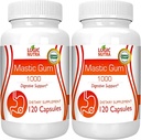 Mastisk Gum Kapsler - Natural Gastrointestinal Support, 1000 mg Per Serving - 120 Kapsler (2 flasker)