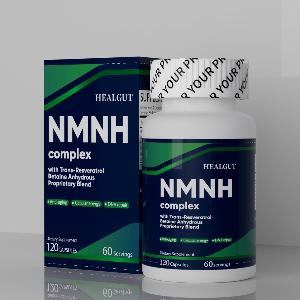 Premium NMNH Tambahan untuk Anti- Aging Breakthrough - Boost NAD + Levels Liposome Capsules 120 Hamba