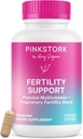 Pink Stork Pertituty Supplements for Women | 2 In-1 Conception Servation with Inositol, Vitx & Antunes Crofiles, Hormone Direct & Recelections 60 Capsults