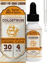 Range & Roots Colostrum Addition - Liquid Caramel Colostrum - Alternative to Colostrum Mills - Support Gut Health, Immunity, Energy - sveiki plaukai, oda ir nagai - Saldintas karamelės skonio (30 Paslaugos)
