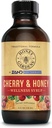 Honey Gardens Cherry & Honey Soothing Throat Syrup, Formula di apiterapia con miele crudo biologico, Aceto di sidro di mele organico, Ciliegia nera e estratti di erbe, 24 Servings, 4 FL. OZ.