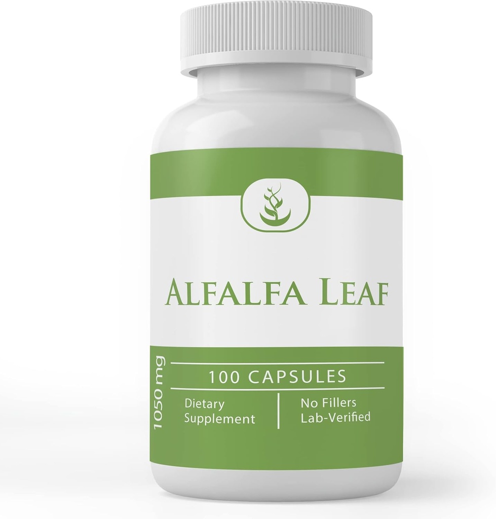 Pure Original Ingrediencie Alfalfa Leaf, (100 Kapsule) Always Pure, No Aditives Or Fillers, Lab Overified
