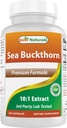 Best Naturals Sea Buckthorn Öl Pulver Extrakt 10:1 500 mg 240 Kapseln - Non-GMO, Glutenfrei - Enthält natürlich besetzt Omega-7 Palmetolsäure