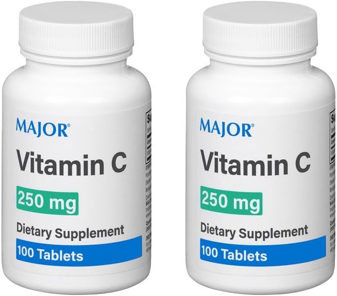 MAJOR Vitamine-C 250 mg Ascorbinezuur tabletten, 100 CT - verpakking van 2