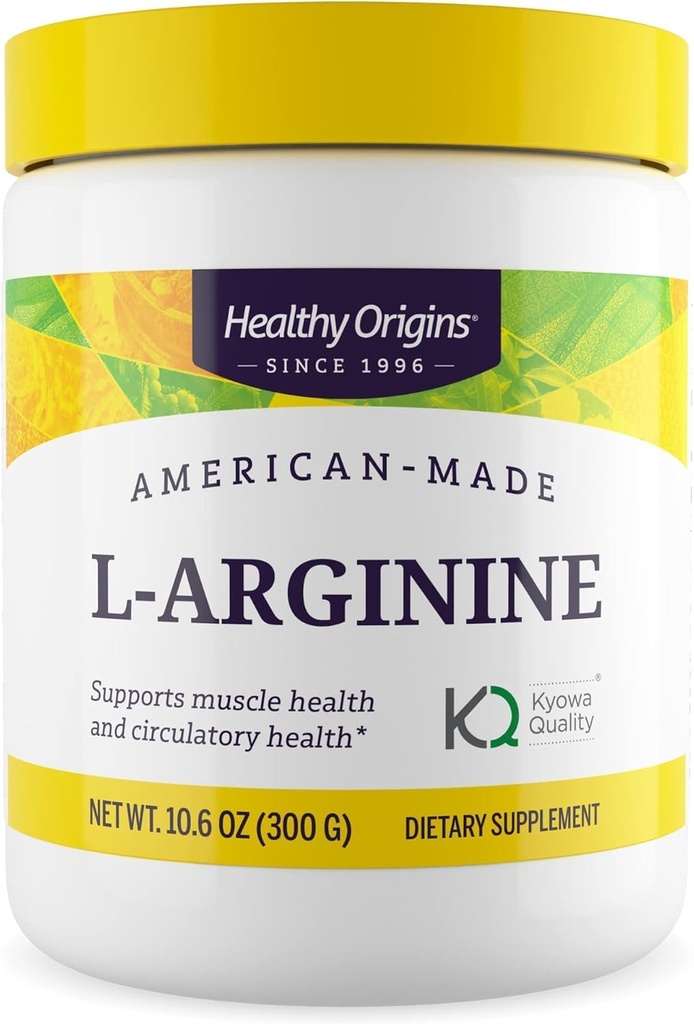 Nguồn gốc khỏe mạnh - L-Ariginine (American-Made, Non-GMMO, Gluten Free, hỗ trợ cơ bắp), 10.6 Ounce