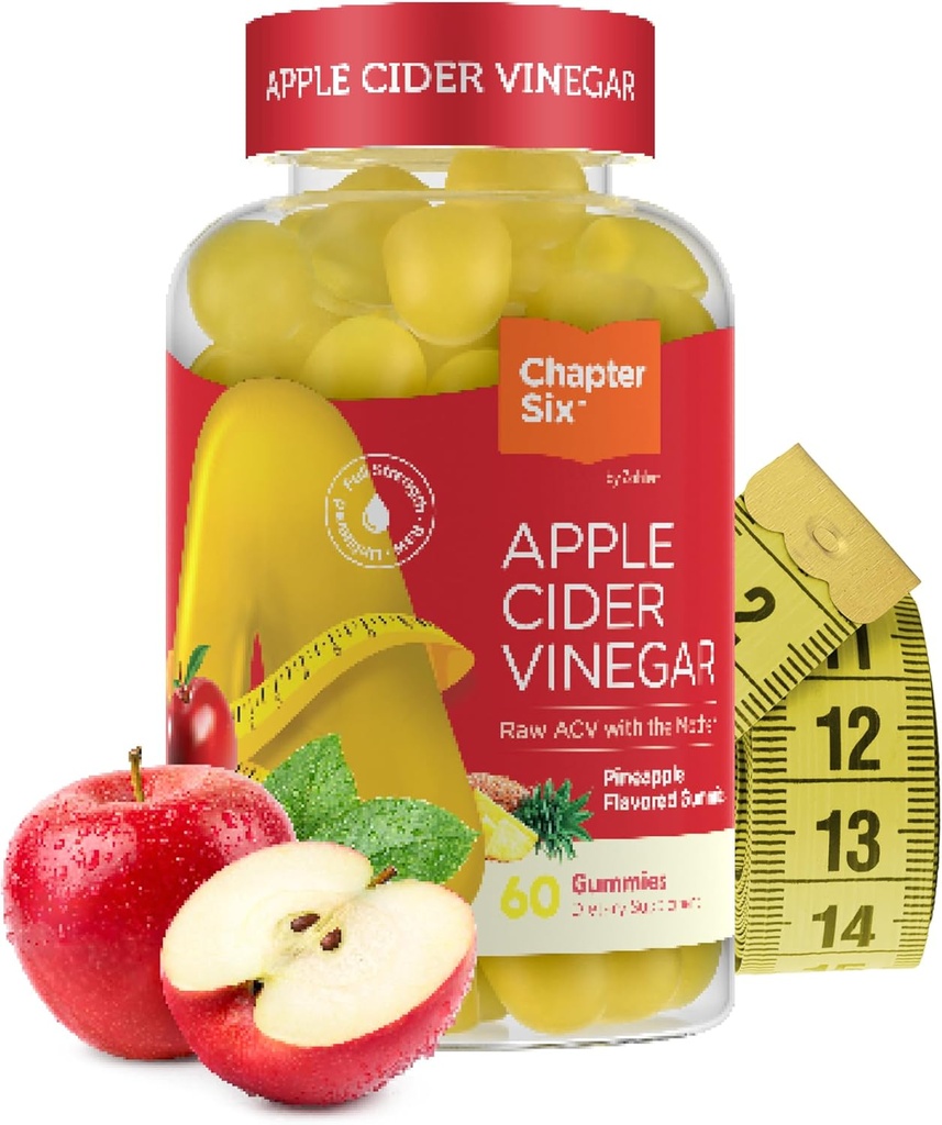 Zahler - Apple Siideri Viinietikka Gummies - Kosher & Delicious ACV Gumies for Women & Men - Detox Support & Cleanse - Gut Health & Metabolia Support - 60 Ananaksen makuinen Gummies.
