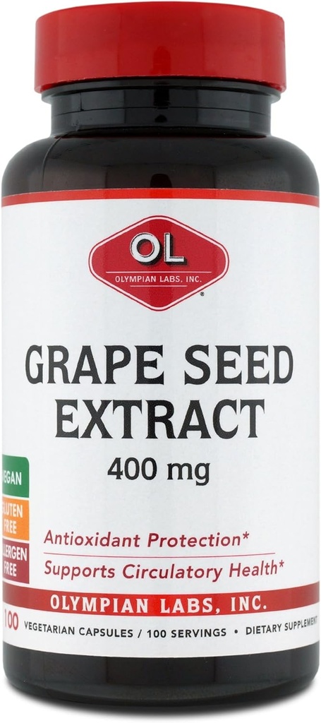 Olympian Labs Grape Seed Extract 400mg Vegan Kapsule 