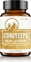 HPD Rx Premium Organic Cordyceps Mushroom Extract Performance Suplement for Energy, Endurance and Imunity 124; 2250 mg, 120 Kapsul, Paket 1
