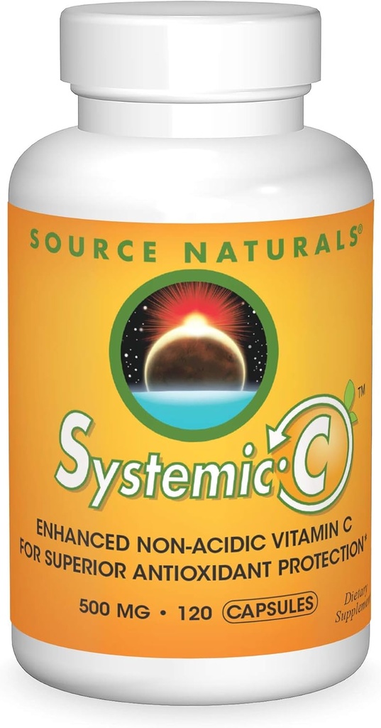 Fonte Naturals Systemic C, 500mg - 120 Cápsulas