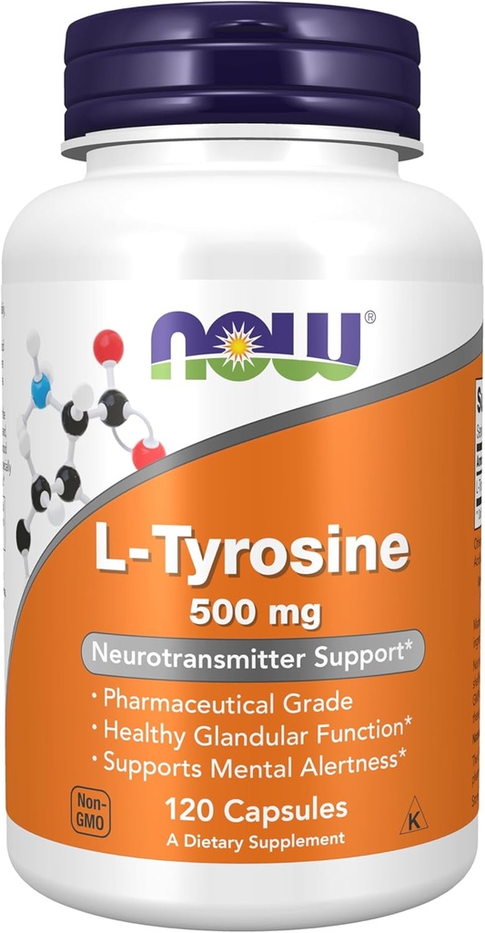 עכשיו L-Tyrosine 500 מ"ג, 120 קפסולות