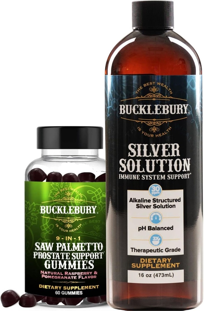 BUCKLEBURY Saw Palmtto Prostate Gummies và giải pháp chất lỏng độc 30ppm