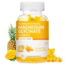 Magnesium Glycinate Gummies 1000mg - 90 Ct | Magnesium Potassium Supplements for Relaxation, Stress Relief, with Vitamin D, B6, CoQ10 for Calm Mood & Sleep Support - Mango Pineapple Gummies