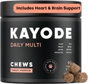 Kayode Daily Multi - Perro Multivitamin & Superfood Chew. Rellene las gapas Nutrient. Ayuda a las articulaciones, la digestión, corazón, cerebro, orinar &amp; más. Añadir Nutrients Dog Food Misses. Genial para los cachorros también.