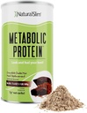 NaturalSlim Metabolic Whey Protein Powder Chocolate – Low Carb, Meal Replacement Shake w/Vitamins, Minerals & Amino Acid L-Glutamine | Great Taste and Very Filling Protein Shake, 10 Servings, 17.6oz