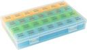 Monthly Pill Organizer 1 Time a Day with DustProof Case, Extra Large 4 Tygodnie Pill Box Raz na dobę, 28 Dni Pill Container 1 na dzień, Cotygodniowy Witamina Case, Daily Medicine Organizer for Fish Oil