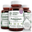 Natural Nutra Elemental Potassium Gluconate 99 mg Dietary Supplement – Promotes Energy, Helps Boost Nervous System, Promotes Heart Health, Mineral Regulation, Muscle Function - 100 Vegan Tablets