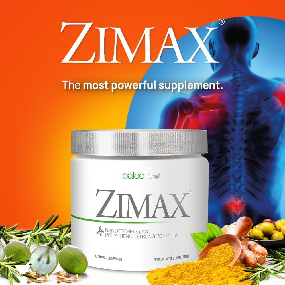 ZIMAX Super ANTIOXIDANT - 100% Natural - High Absorption Curcumin, Rosemary Extract, Grape Seed Extract, Olive Leaf Extract ORAC 3,451,770 (Canister) 90 Grams (2-Pack)