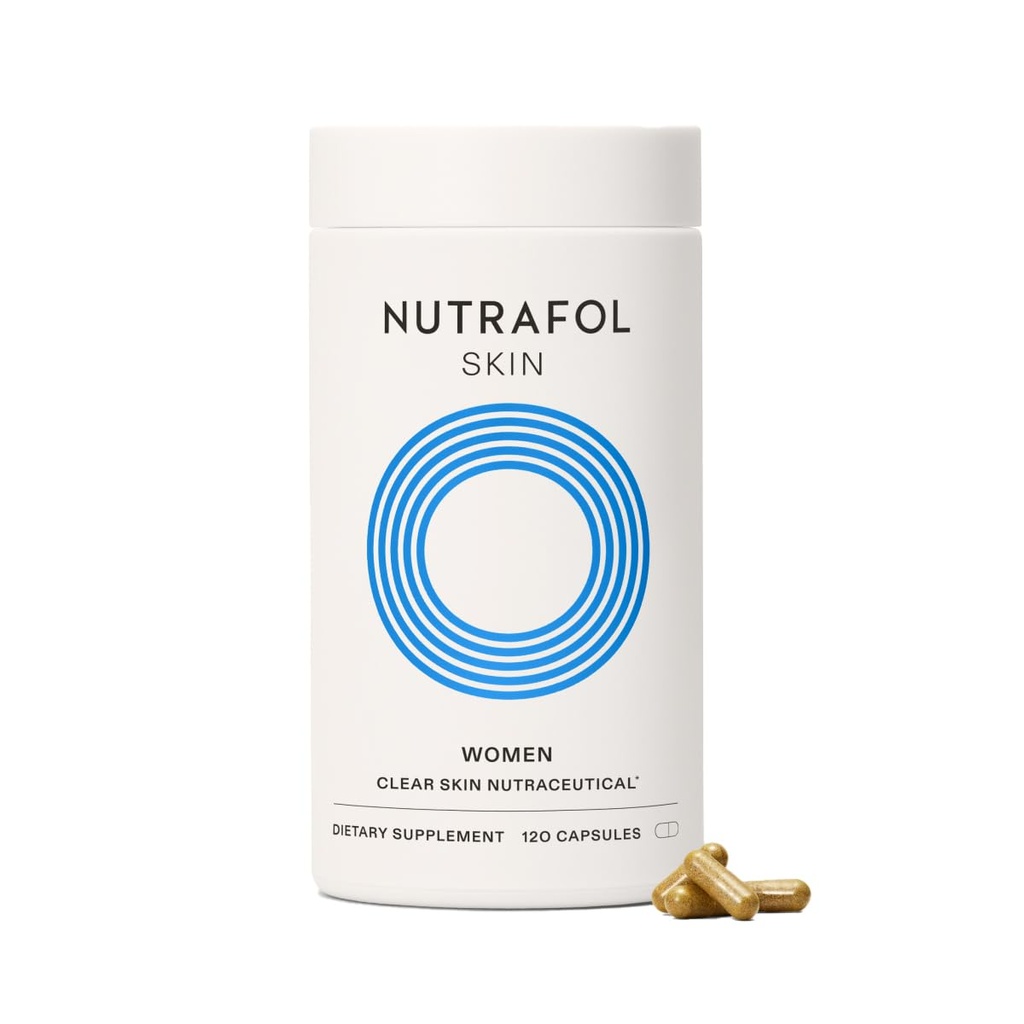 Nutrafol Clear hud Acne Supplement for kvinner, klinisk testet for renere, glattere hud, legeformulert, Vegan