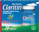 Claritin 24 giờ thuốc dị ứng, sức mạnh không phải là Drowsy Prescripty Allergy, Loradine Antihists, 70 bá tước